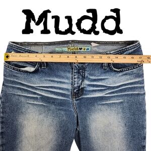 Vintage Mudd Y2k Blue Cropped Jeans with Vintage Fading Lowrise